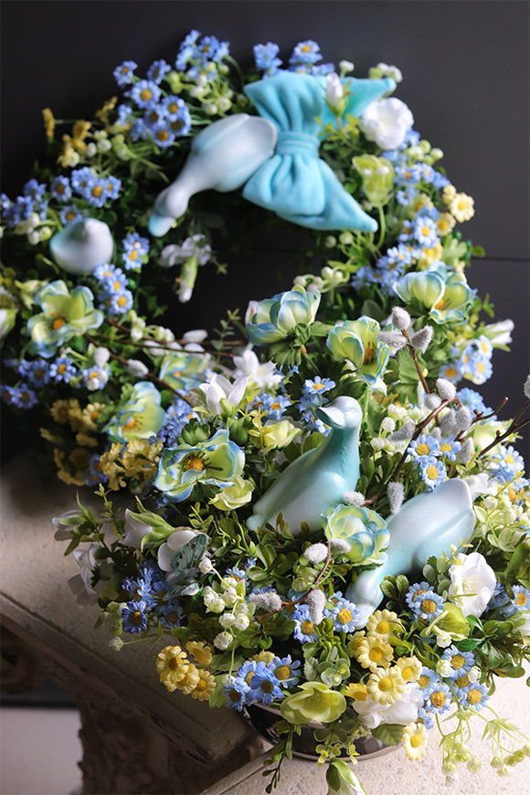 Wielkanoc Na Wsi, wiosenny wianek dekoracyjny