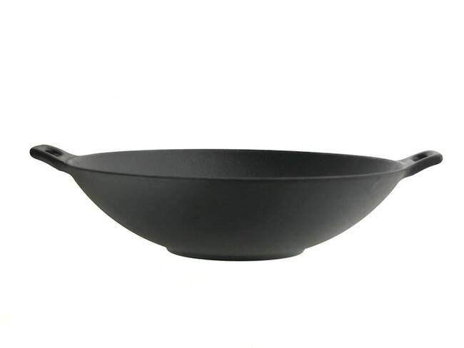OD RĘKI Cast Iron, żeliwna patelnia wok, śr.36cm