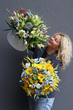 Wiosna with tenDOM, flowerbox z tulipanami i hiacyntami, wys.39cm 