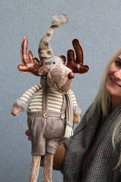 Reny Skandynawskie A, laleczka zimowa stojąca, chłopiec, wys.62cm