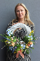 Zając na Herbatce, wiosenny wianek z zajączkiem