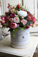 flowerbox z różowymi kwiatami, Wendy, wys.41cm 