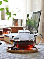 Double, dzbanek do herbaty ze szklanym filtrem, poj.1l 