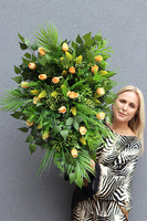 Żółta Róża, komplet dekoracji nagrobnych