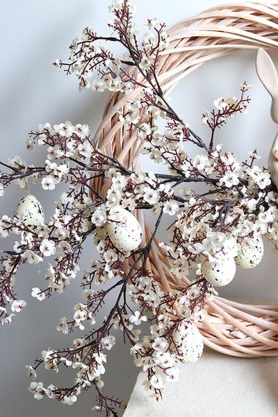 Zaczytana Bookbunny, wiosenny wianek z zajączkiem