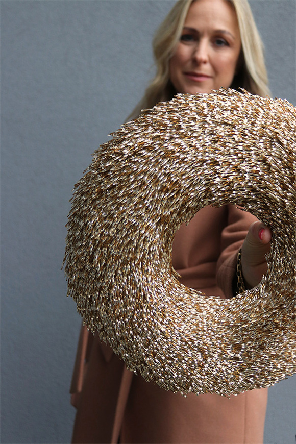 Złota Noc, świąteczny wianek dekoracyjny