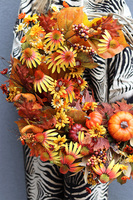 Autumn Garden, asymetryczny jesienny wianek	