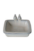 Dalida, poidło dla ptaków kwadratowe, kremowe A, wym.29x25x10.5cm