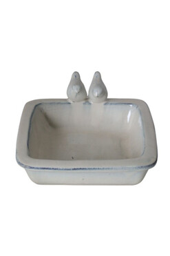 Dalida, poidło dla ptaków kwadratowe, kremowe A, wym.29x25x10.5cm