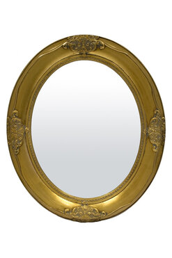 Palazzo Oval Gold A, lustro w złotej ramie, wym.66x56cm