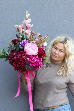 Eulalia Leokana, nagrobny bukiet wiązanka, dł.65cm