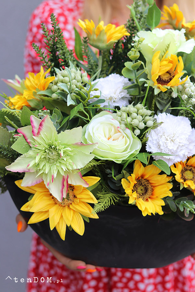 Słoneczne Dni, kompozycja nagrobna w naczyniu