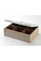 Vintage, pudełko na herbatę z przegródkami