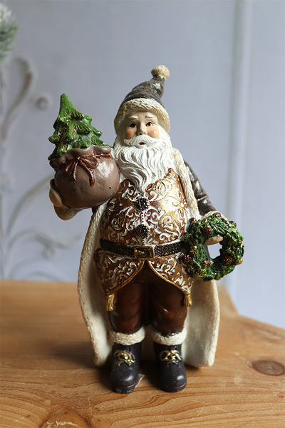 Santa Ornamenti Gold, świąteczna figurka mikołaj