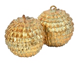 OD RĘKI Gold Line 1, bombki zawieszki, 2 sztuki, śr.10.5cm