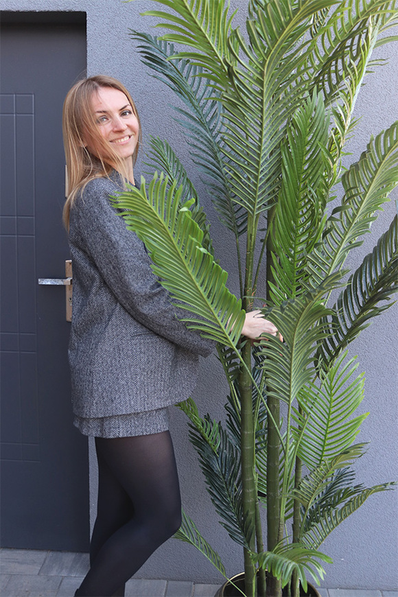 Areca Big GoldLine, wysokiej jakości sztuczna palma w donicy