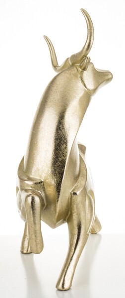 Byk Gold C, figurka złota, wym.37x33x10cm