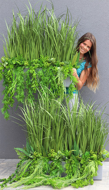 Balconera Agneso 2, ekskluzywna kompozycja z trawami w donicy, wys.70cm  