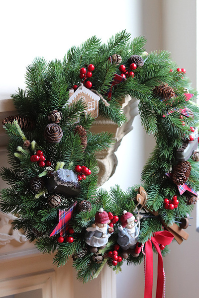 Świąteczna Przygoda, świąteczny wianek na drzwi