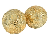 OD RĘKI Gold Line 1, dekoracja kula złota, śr.10cm, kpl.2szt