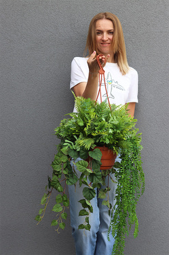 Justa Green, zielona kompozycja wisząca, wym.80x50cm