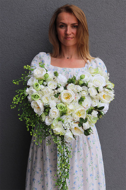 Clasina, stroik nagrobny serce, wym.66x47cm