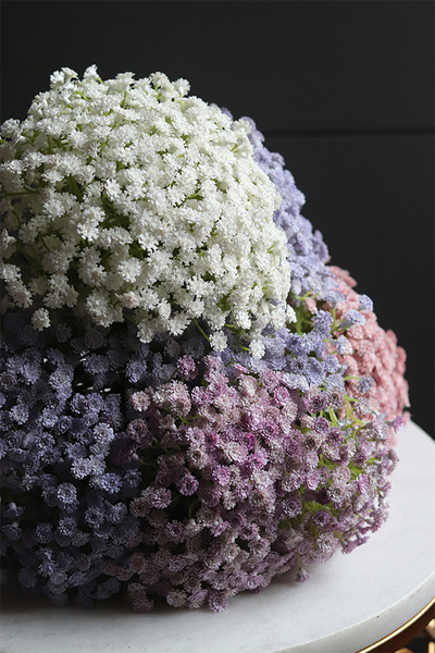 Gipsówka Biała, gałązka sztucznych kwiatów