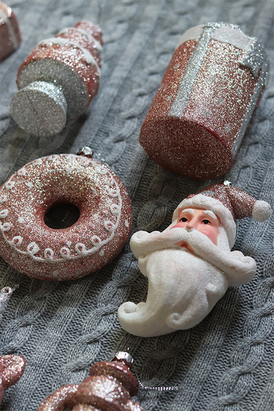 zestaw zawieszek choinkowych Toys, Różowa Kraina