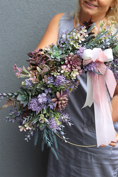 Fioleti Subtelle, delikatny wianek na obręczy