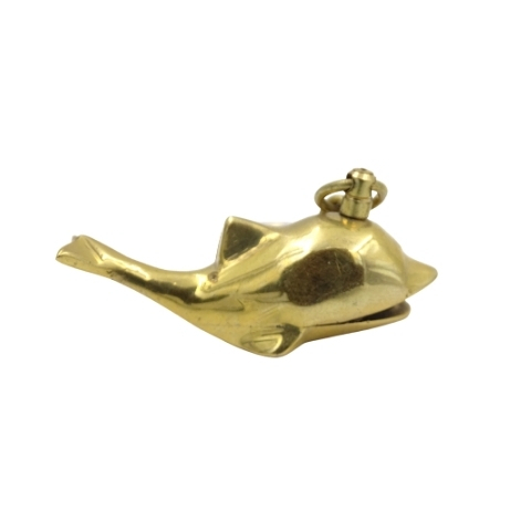 brelok mosiężny - wieloryb, Whale