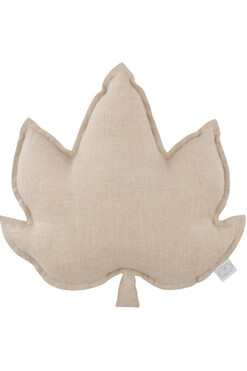 Maple Leaf, lniana poduszka w kształcie liścia, naturalny, wym.43x43cm