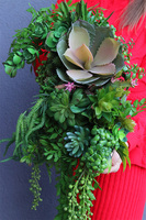 Laos Greeno 2, bogata kompozycja Sukulenty w lustrzanej donicy