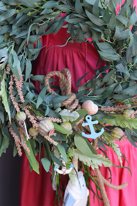 Rybka w Morzu, marynistyczny wianek z rybą