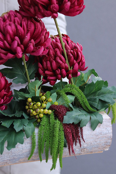 Chryzantema Modern, komplet dekoracji nagrobnych