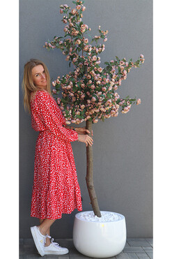 OD RĘKI Słodka Kraina Fiberglass, sztuczne drzewko kwitnące w donicy, wys.212cm