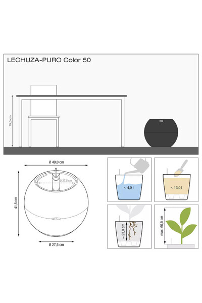 Puro, elegancka donica z nawadnianiem