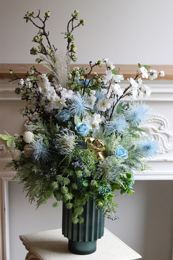 niebieska kompozycja wielkanocna, Zając Morlano, wys.70cm