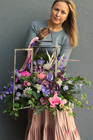 Angelo Garden Otello, lampion nagrobny z kwiatami