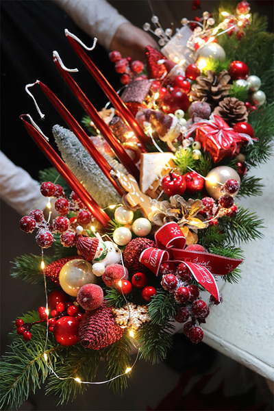 Moko Christmas Laos, adwentowy stroik świąteczny LED