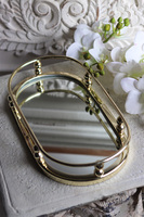 owalna lustrzana taca, Lux Villa Gold Glamour