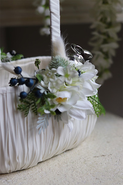 Delina, dwustronnie dekorowany koszyczek wielkanocny, wys.28cm 