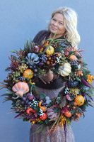 Autumn Excellence, jesienny wianek z owocami dyni, rozp.68cm