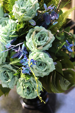 Mint Heart, bukiet nagrobny we wkładzie do wazonu, dł.65cm