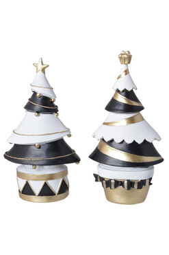 Xmas Glamour, świąteczna figurka choinka, kpl.2szt, wys.20cm