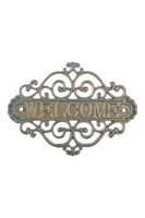 Welcome, żeliwny napis dekoracja ścienna