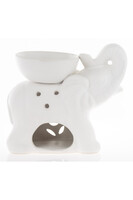Elephant, ceramiczny kominek zapachowy, biały,