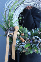 Zimowa Kraina, wysokiej jakości świąteczny wianek, śr.43cm