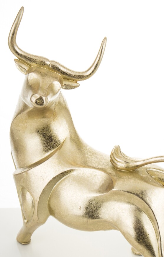 Byk Gold C, figurka złota, wym.37x33x10cm