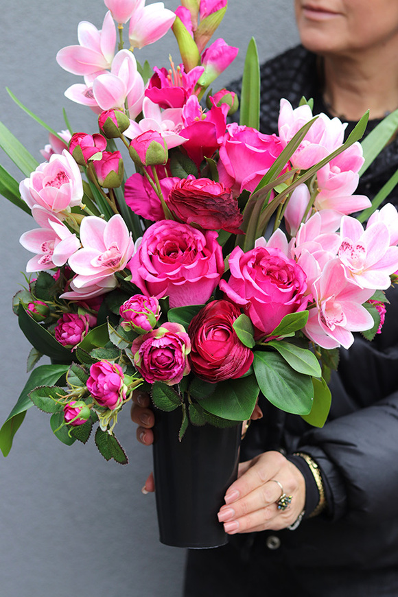 Mieczyki Róż, komplet bukietów nagrobnych