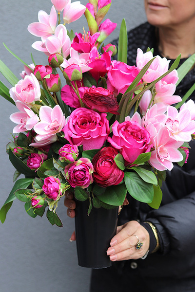 Mieczyki Róż, komplet bukietów nagrobnych